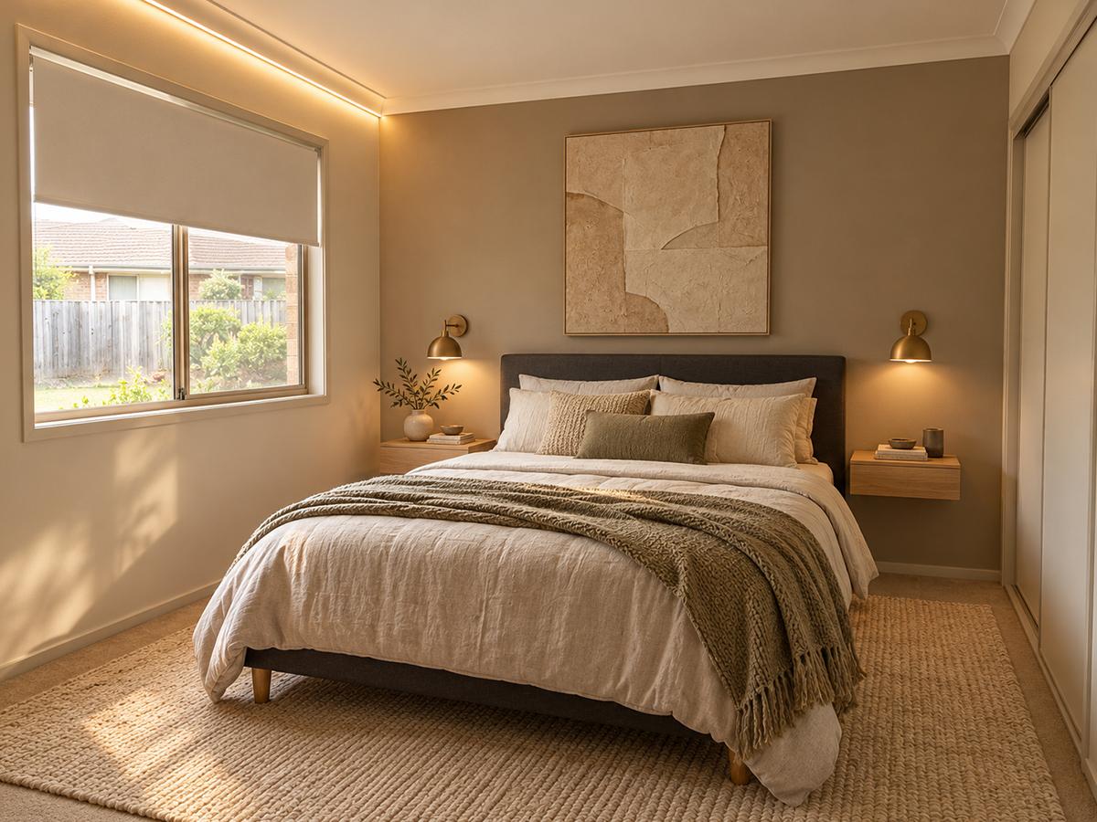 AI-generated illustration: bedroom · proposed concept